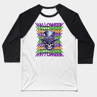 Halloween Skull design Baseball T-Shirt